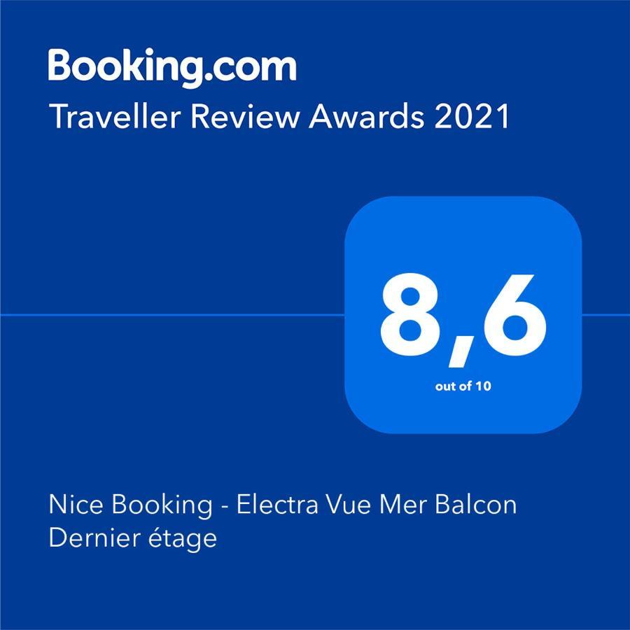 Nice Booking - Electra Vue Mer Balcon Dernier étage Extérieur photo
